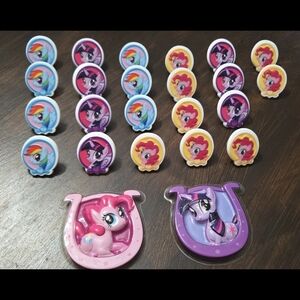 My Little Pony Cake Toppers Set Plus 22 Cupcake Rings